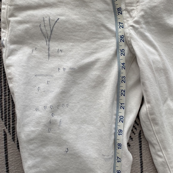 👀🤩High Waist OG Straight Paint Splatter White Ankle Jeans - Picture 9 of 9